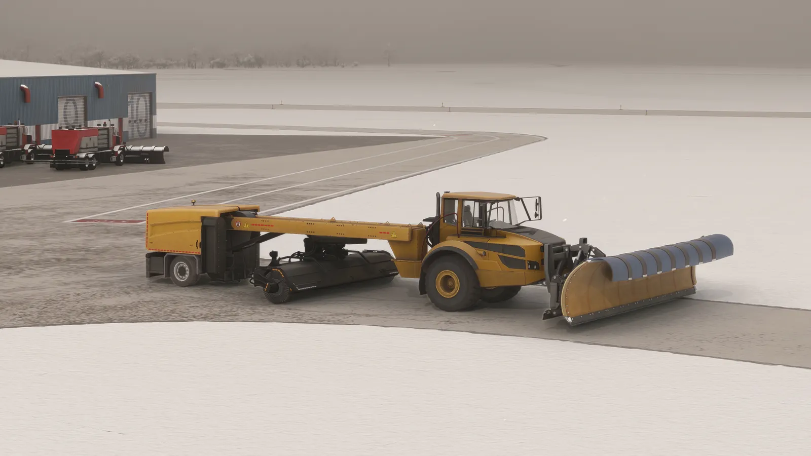 Clearing the apron in low visibility
